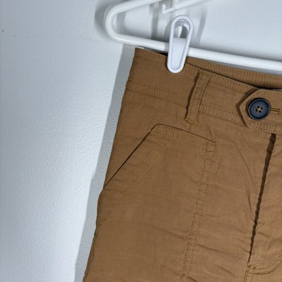 Maeve By Anthropologie Women 2 Tan Linen Blend Colette Cropped Wide-Leg Pants - Picture 5 of 10